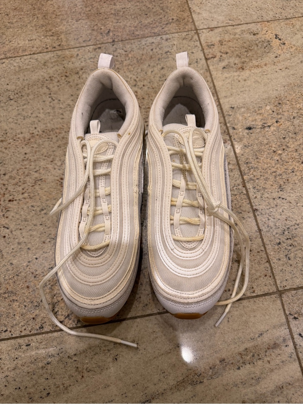 Nike Off-White/Cream Low-Top Lace-Up Sneakers